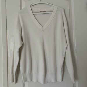 philosophy white v neck sweater
